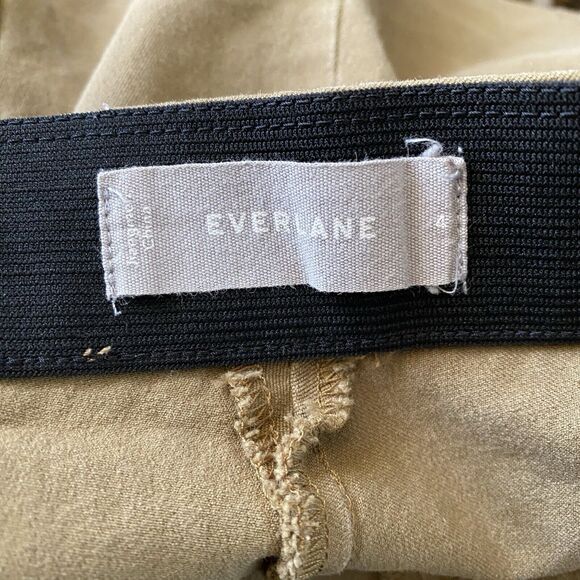 Everlane Pants Womens 4 Slim Tapered Camel Side Zip Career Work Stretch Tan - Picture 5 of 9
